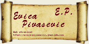 Evica Pivašević vizit kartica